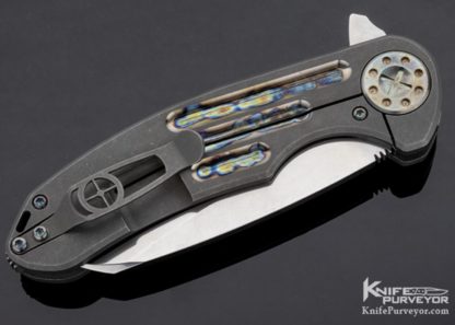 Dave Curtiss Custom Knife F-3 Large Polished Wharny Frame Lock Flipper - Image 3