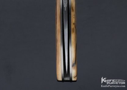 David Broadwell Custom Knife Mammoth & Damascus Linerlock - Image 8