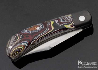 David "Dr. T" Taber Custom Knife Fordite Lanny's Clip Slip Joint - Image 3