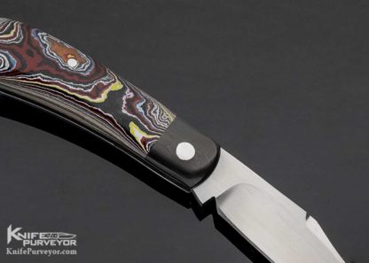 David "Dr. T" Taber Custom Knife Fordite Lanny's Clip Slip Joint - Image 5