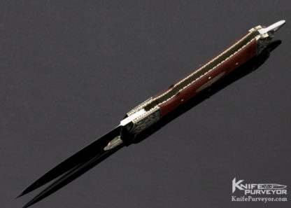 Durvyn Howard Custom Knife Pink Ivory Wood Lockback Engraved by Harvey McBurnette - Image 7