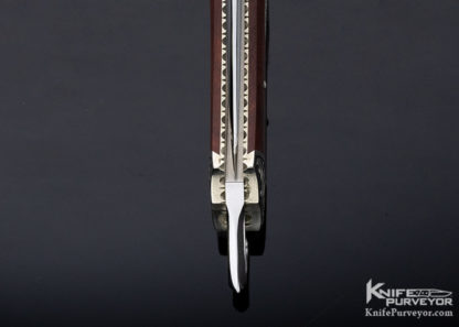 Durvyn Howard Custom Knife Pink Ivory Wood Lockback Engraved by Harvey McBurnette - Image 8