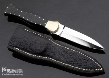 Frank Centofante Custom Knife Micarta with Nickle Silver Pins Dagger - Image 3