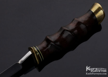 Frank Centofante Custom Knife Wood Finger Grooved Hunter - Image 5