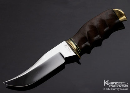 Frank Centofante Custom Knife Wood Finger Grooved Hunter 11091