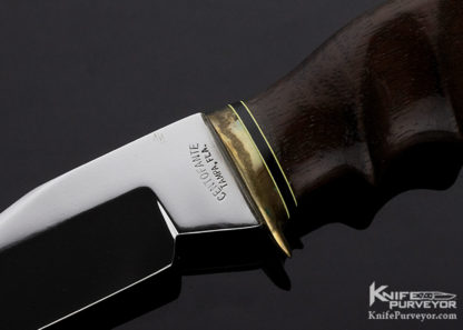 Frank Centofante Custom Knife Wood Finger Grooved Hunter - Image 2