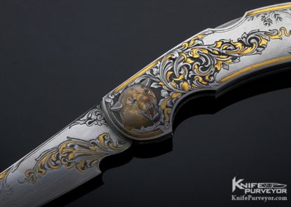 Ron Smith Custom Knife Sole Aurthorship Engraved Midlock - Image 2
