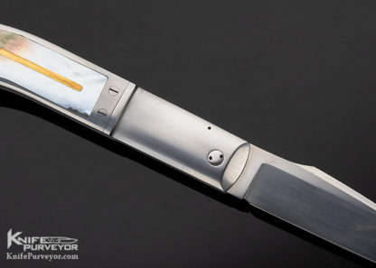 Guillaume Ducasse Custom Knife Gold Lip Pearl Credit Card Auto