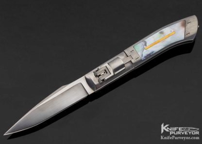 Guillaume Ducasse Custom Knife Gold Lip Pearl Credit Card Auto - Image 6