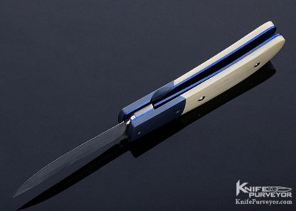 Melvin Gurganus Custom Knife K. Petersen Mammoth Scrimshawed Polar Bear Linerlock - Image 7