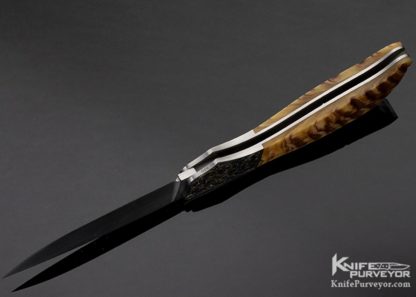 Jack Busfield Custom Knife Ram's Horn Midlock Engraved by Tim George - Image 6