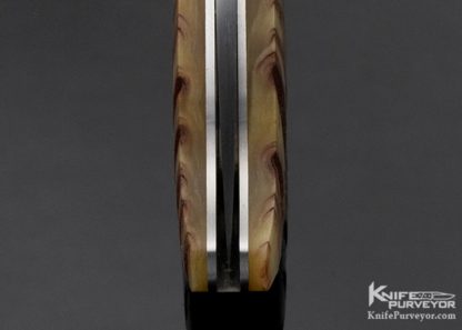Jack Busfield Custom Knife Ram's Horn Midlock Engraved by Tim George - Image 8