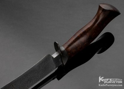 Jason Knight Custom Knife Sole Authorship Damascus & Burlwood Fighter - Image 6