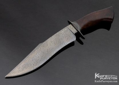 Jason Knight Custom Knife Sole Authorship Damascus & Burlwood Fighter