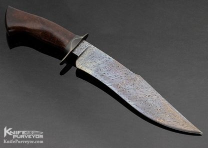 Jason Knight Custom Knife Sole Authorship Damascus & Burlwood Fighter - Image 3