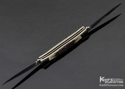 Jess Horn Custom Knife Stag Muskrat Lockback - Image 8