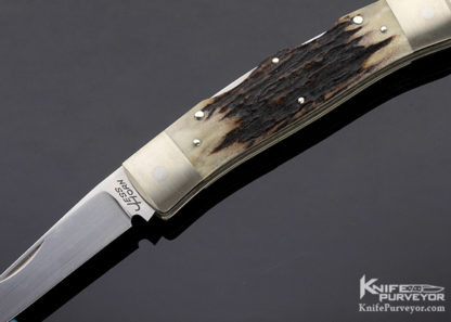 Jess Horn Custom Knife Stag Muskrat Lockback - Image 6