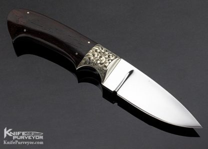 Jim Ence Custom Knife Engraved Desert Ironwood Hunter - Image 3