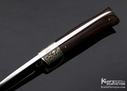 Jim Ence Custom Knife Engraved Desert Ironwood Hunter - Image 5