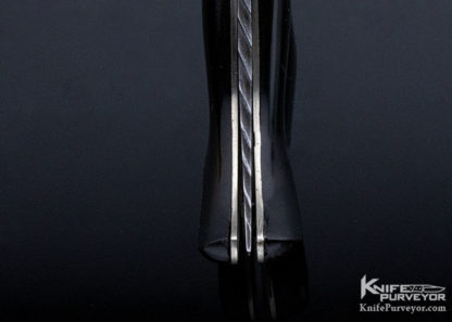 Jim Servin Custom Knife Fred Harrington Engraved Lady Leg Damascus Folder - Image 8