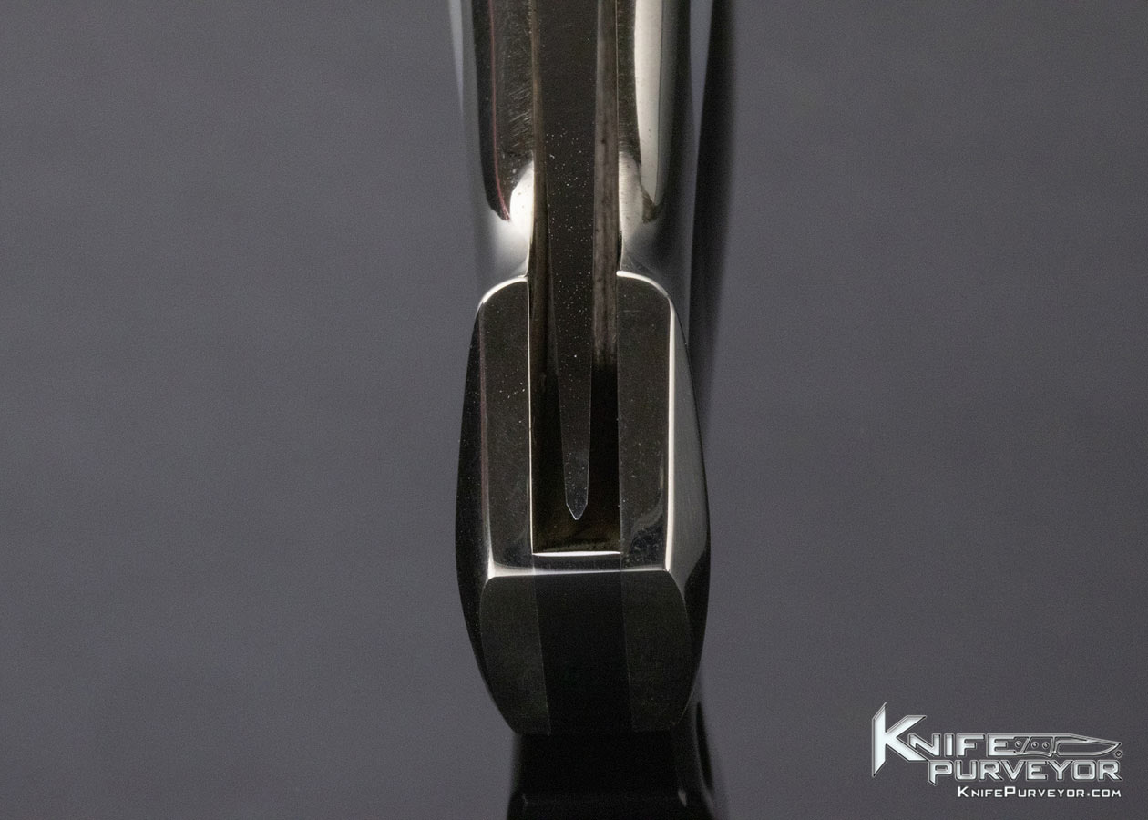 Jimmy Lile Custom Knife Mother of Pearl Nickel Silver Integral Button Lock - Image 7