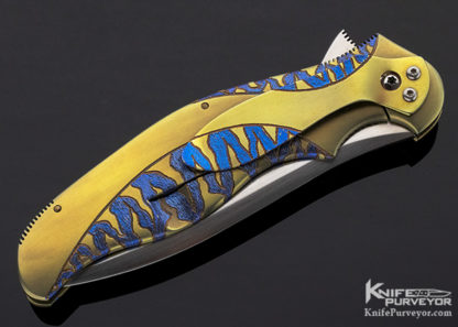 Ken Onion Custom Knife Frame Melee Anodized Titanium G10 Back Spacer 2003 Model SpeedSafe Flipper - Image 5