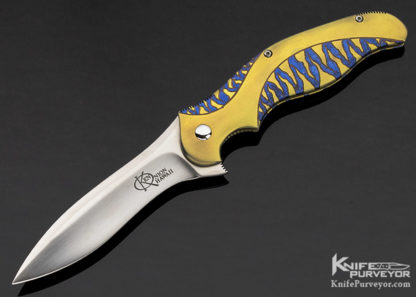 Ken Onion Custom Knife Frame Melee Anodized Titanium G10 Back Spacer 2003 Model SpeedSafe Flipper