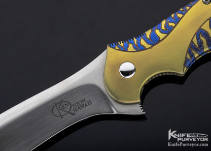 Ken Onion Custom Knife Frame Melee Anodized Titanium G10 Back Spacer 2003 Model SpeedSafe Flipper - Image 2