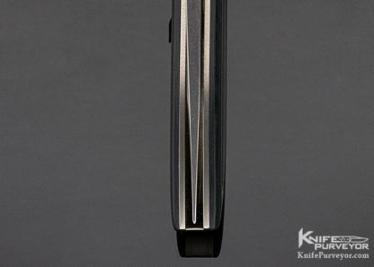 Kit Carson Custom Knife Blue G-10 Orange Peel Textured Titanium Linerlock - Image 8
