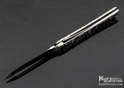 Koji Hara Custom Knife Abalone Inlaid Linerlock - Image 6