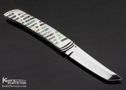 Koji Hara Custom Knife Abalone Inlaid Linerlock - Image 3