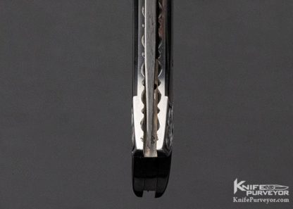 Matthew Lerch Custom Knife Black Lip Pearl Automatic Engraved by Ray Cover Jr. - Image 5