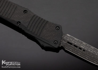 Microtech Combat Troodon Damascus Carbon Fiber Signature Series D/E 142-16 CFS - Image 2
