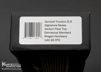 Microtech Combat Troodon Damascus Carbon Fiber Signature Series D/E 142-16 CFS
