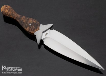 Mike O'Brien Custom Knife M38 Stabilized Spalted Oak Dagger - Image 4