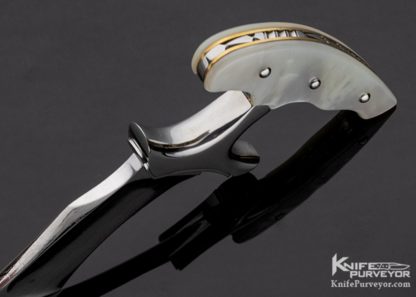 P.Z. Studio Custom Knife Yupeng Zhao Large Pearl Push Dagger - Image 6