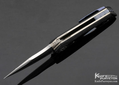 Peter Carey Custom Knife Zeke Marble Carbon Fiber, Flipper Prototype #2 - Image 6