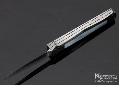 Ralph Dewey Harris Custom Knife Sole Authorship Engraved #001 Mother of Pearl Side Release OTF Automatic - Image 7