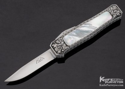 Ralph Dewey Harris Custom Knife Sole Authorship Engraved #001 Mother of Pearl Side Release OTF Automatic 12652