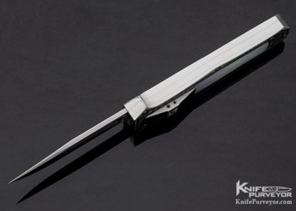 Ralph Dewey Harris Custom Knife Sole Authorship Engraved #001 Mother of Pearl OTF Automatic - Image 3