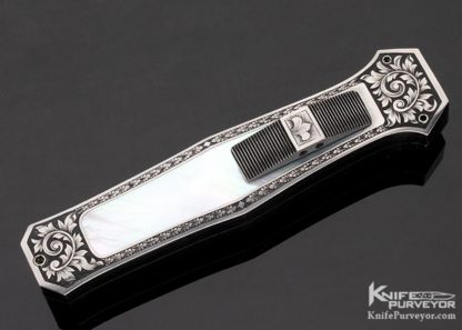 Ralph Dewey Harris Custom Knife Sole Authorship Engraved #001 Mother of Pearl OTF Automatic - Image 4