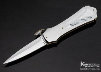 Salvatore Puddu Custom Knife Mother of Pearl "Jim Schmidt Tribute" Lockback Dagger 11086