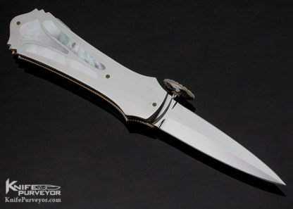 Salvatore Puddu Custom Knife Mother of Pearl "Jim Schmidt Tribute" Lockback Dagger - Image 5