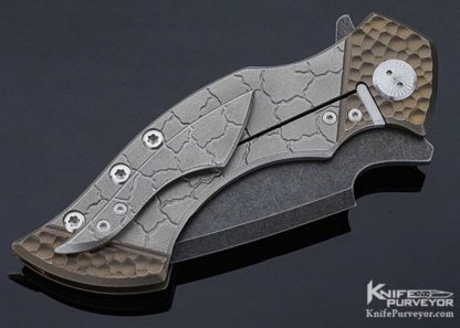 Eddie Gunther Custom Knives Stabilized Maple Burl Drop Point Hunter