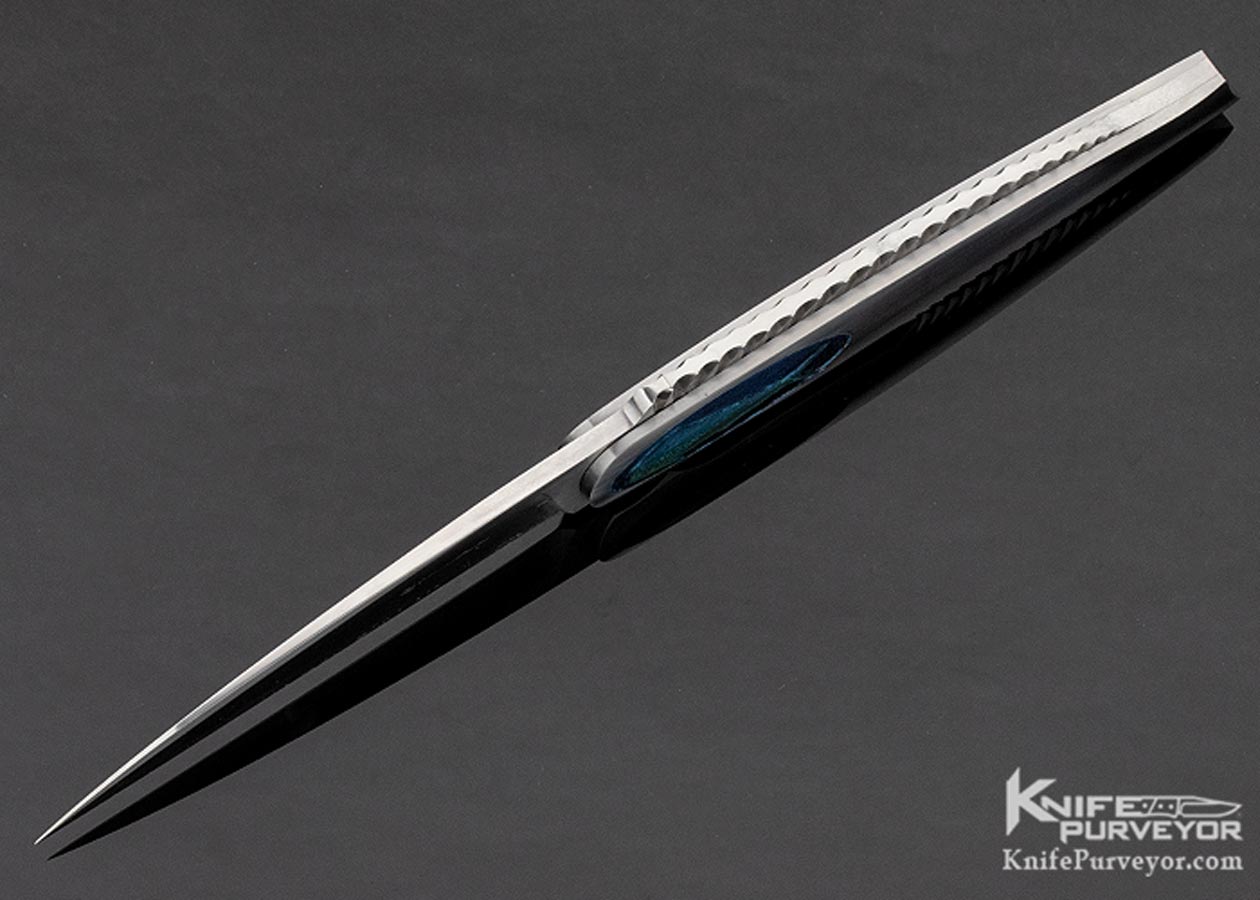 Tim Herman Custom Knife Sole Authorship Color Engraved "Tuna" Lockback Folder - Image 6