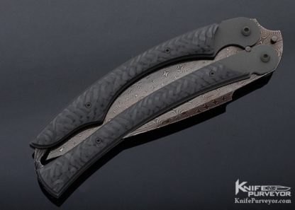 Stan Wilson Custom Knife Carbon Fiber & Damascus Balisong - Image 7