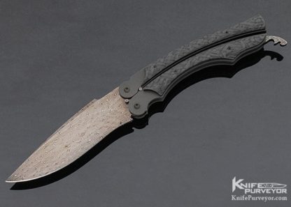 Stan Wilson Custom Knife Carbon Fiber and Damascus Balisong 11053