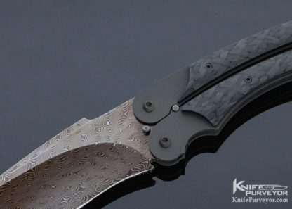 Stan Wilson Custom Knife Carbon Fiber & Damascus Balisong - Image 3