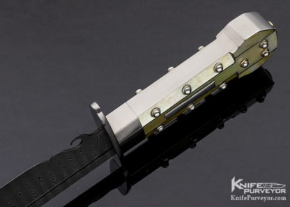 Steve Rapp Custom Knife Blade Show 2021 "Best Bowie" South Sea Gold Lip Pearl and Mother of Pearl Kimball Bowie - Image 6