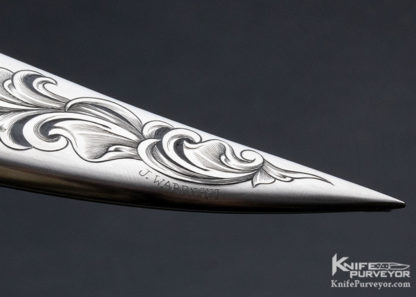 Steve Rapp Custom Knife Blade Show 2021 "Best Bowie" South Sea Gold Lip Pearl and Mother of Pearl Kimball Bowie - Image 7